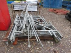 GALVANISED SCAFFOLD TOWER WITH WHEELS. THIS LOT IS SOLD UNDER THE AUCTIONEERS MARGIN SCHEME, THER