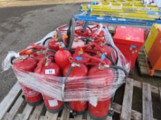 PALLET OF FIRE EXTINGUISHERS. UNTESTED. SOURCED FROM COMPANY LIQUIDATION.