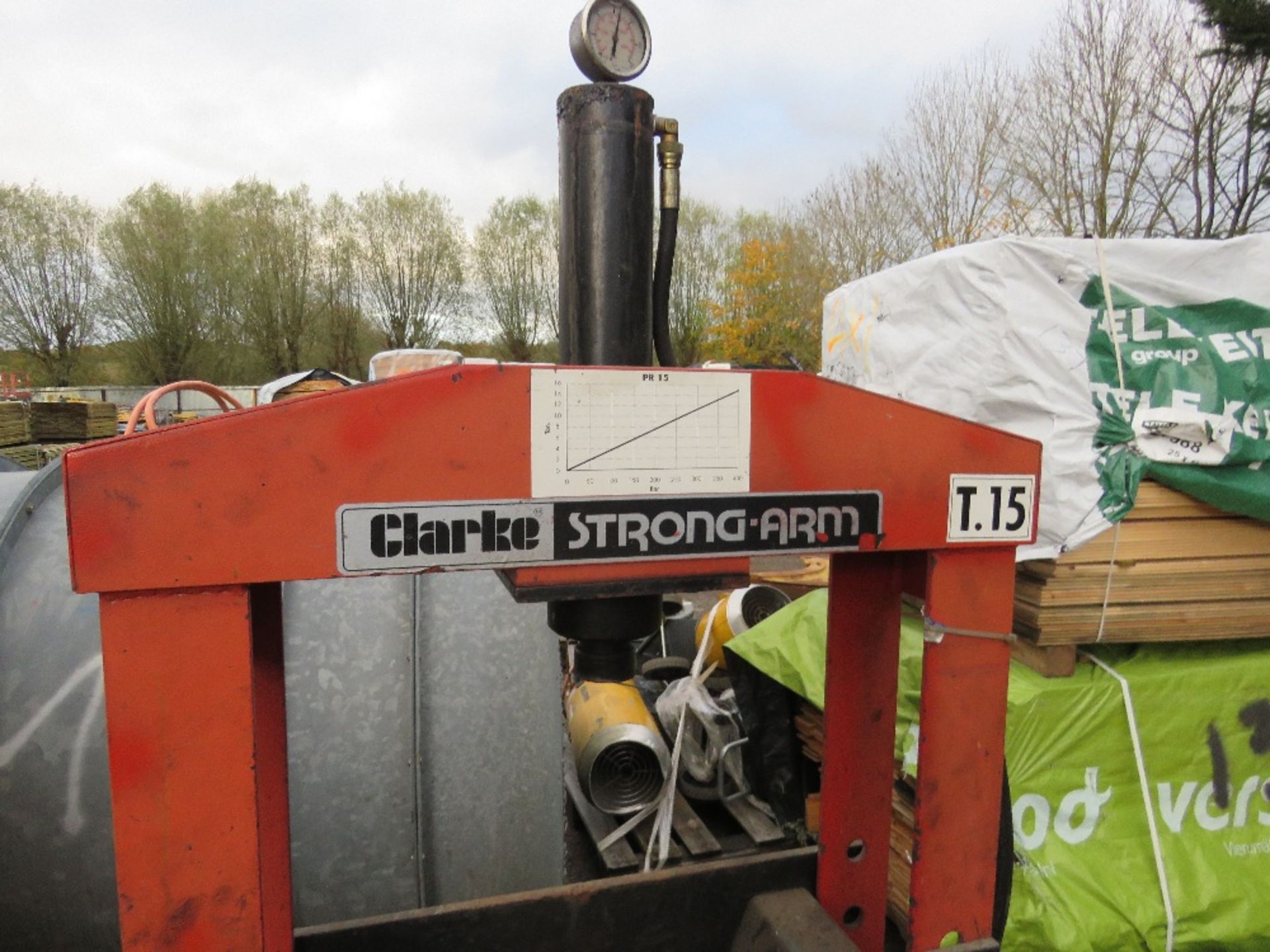 CLARKE STRONGARM T15 15 TONNE RATED HYDRAULIC PRESS UNIT. - Image 3 of 5