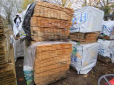 STACK OF UNTREATED SHIP LAP TIMBER CLADDING BOARDS: 2 X LARGE PACKS @ 1.7M LENGTH 95MM WIDTH APPROX