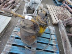 2 X OLD TYPE OIL DISPENSERS. THIS LOT IS SOLD UNDER THE AUCTIONEERS MARGIN SCHEME, THEREFORE NO V