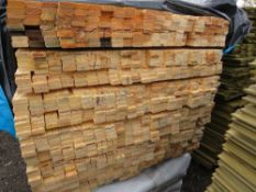 LARGE STACK OF 2 X PACKS OF UNTREATED VENETIAN TIMBER CLADDING SLATS. 1.83M LENGTH X 95MM X 16MM APP