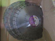 5 X 18" DIAMOND SAW BLADES. THIS LOT IS SOLD UNDER THE AUCTIONEERS MARGIN SCHEME, THEREFORE NO VA