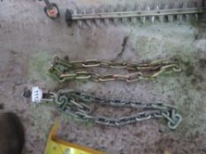 2 X SECURITY CHAINS/PADLOCKS WITH KEYS. OWNER RETIRING. THIS LOT IS SOLD UNDER THE AUCTIONEERS MA