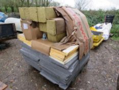 PALLET OF ASSORTED INSULATION PRODUCTS.