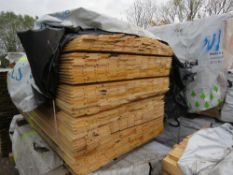 STACK CONTAINING 3 PACKS OF UNTREATED SHIPLAP TIMBER CLADDING BOARDS. 1.73M (2 PACKS) 2.1M (1 PACK)