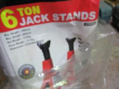 PAIR OF 6 TONNE RATED AXLE STANDS.