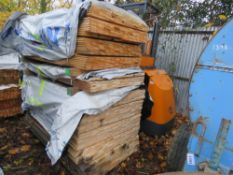 STACK OF UNTREATED SHIP LAP TIMBER CLADDING BOARDS: 3 X PACKS @ 1.72M LENGTH 95MM WIDTH APPROX.