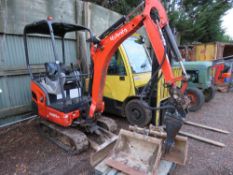 KUBOTA KX015-4 RIBBER TRACKED MINI EXCAVATOR, YEAR 2012 WITH ATLAS COPCO BREAKER AND 2 X BUCKETS. 24