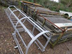 GALVANISED SILO ACCESS LADDER WITH SAFETY RAILS, UNUSED. THIS LOT IS SOLD UNDER THE AUCTIONEERS M