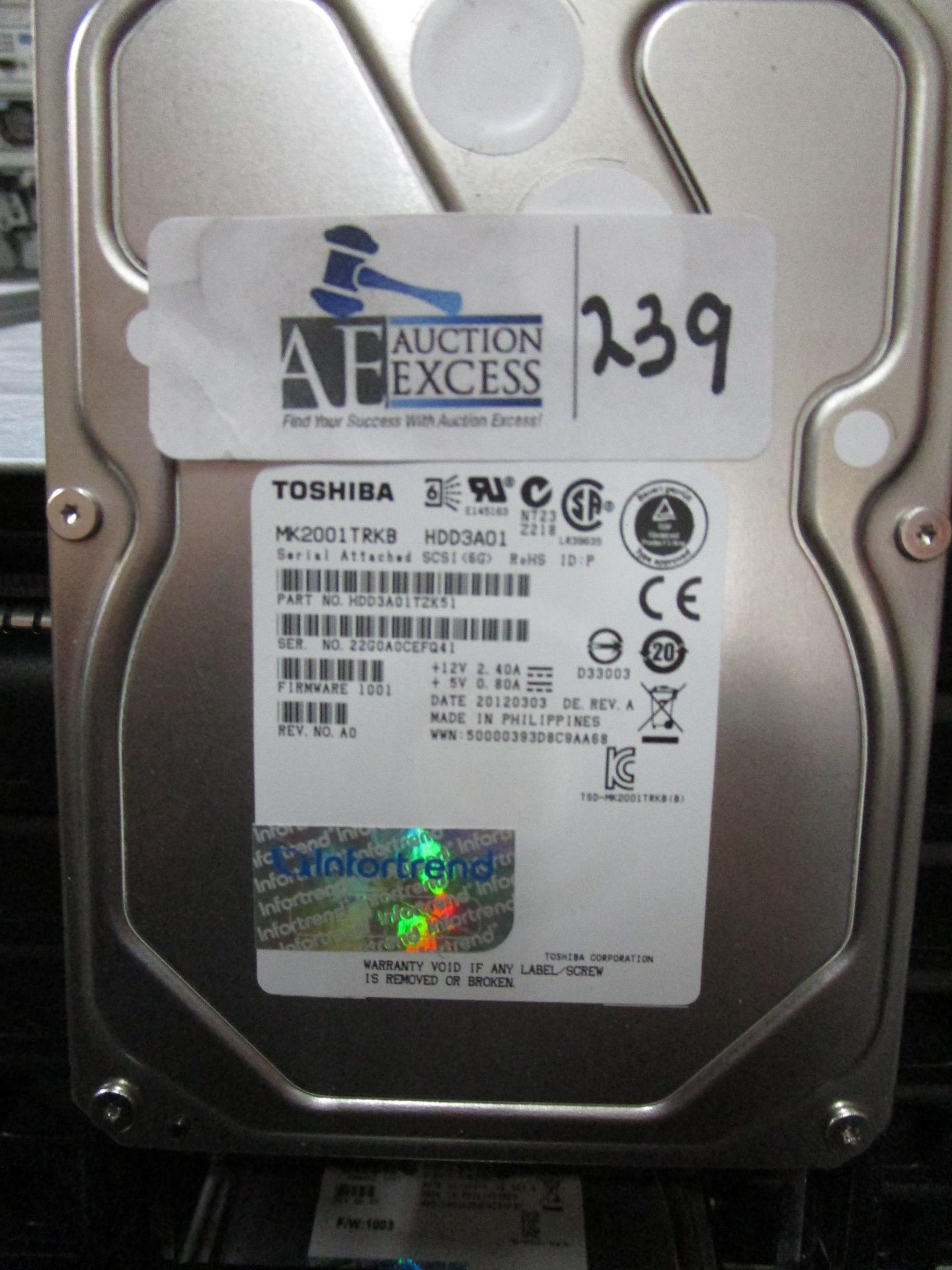 INFORTREND ESS24R2B5DO WITH 24- 2TB HARD DRIVES - Image 2 of 3