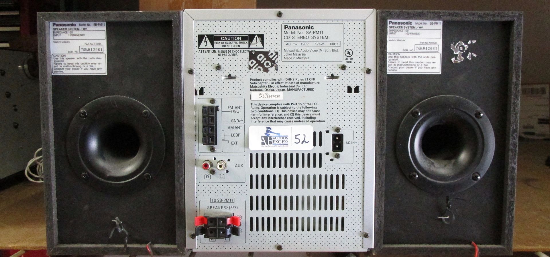 PANASONIC SA-PM11 DC STEREO SYSTEM - Image 2 of 2