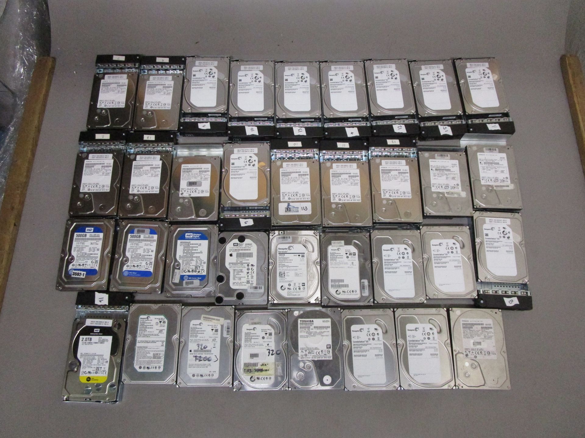 BOX HARD DRIVES VARIOUS SIZES