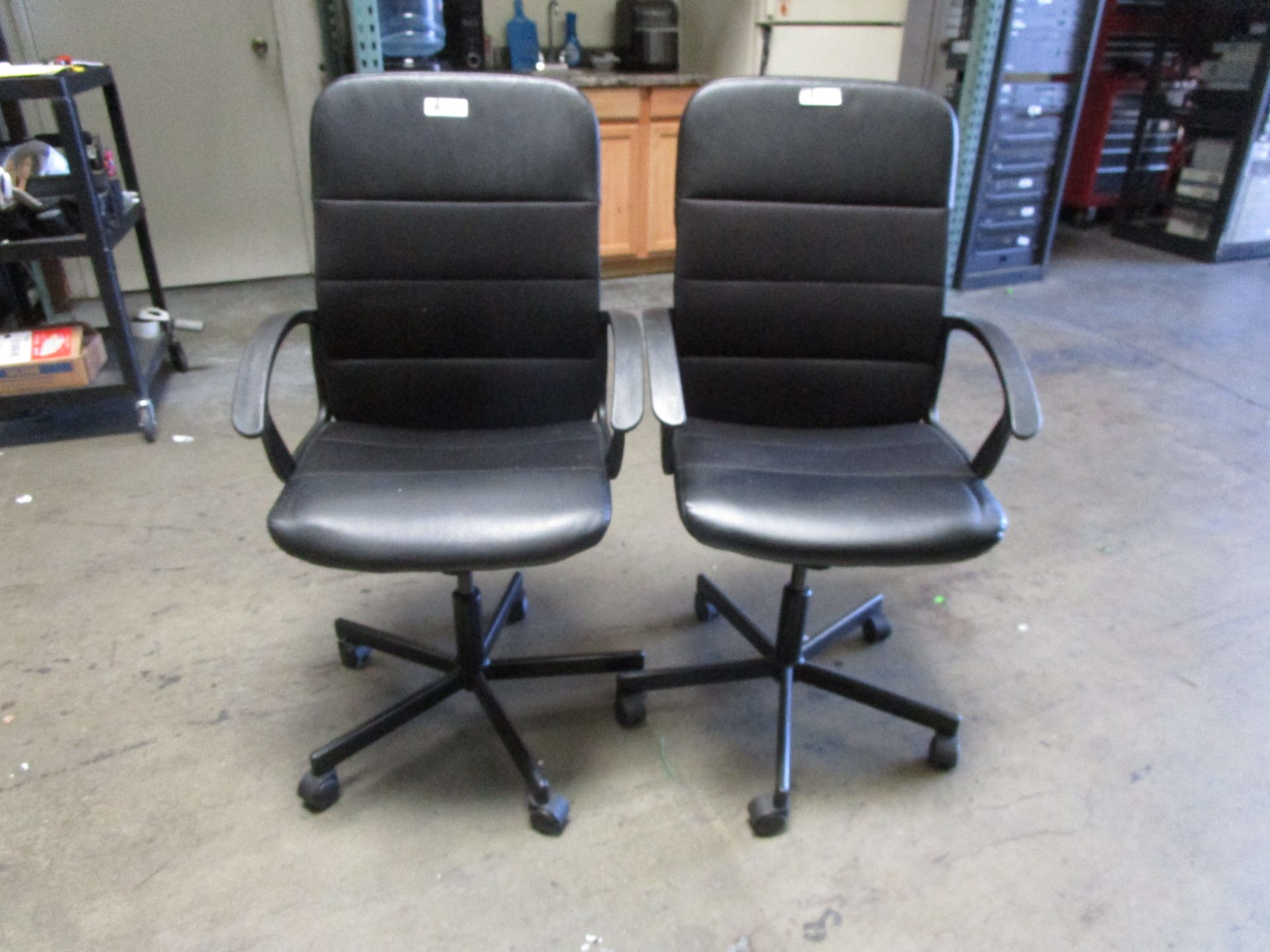 LOT OF 2 IKEA RENBERGET ROLLING DESK CHAIRS