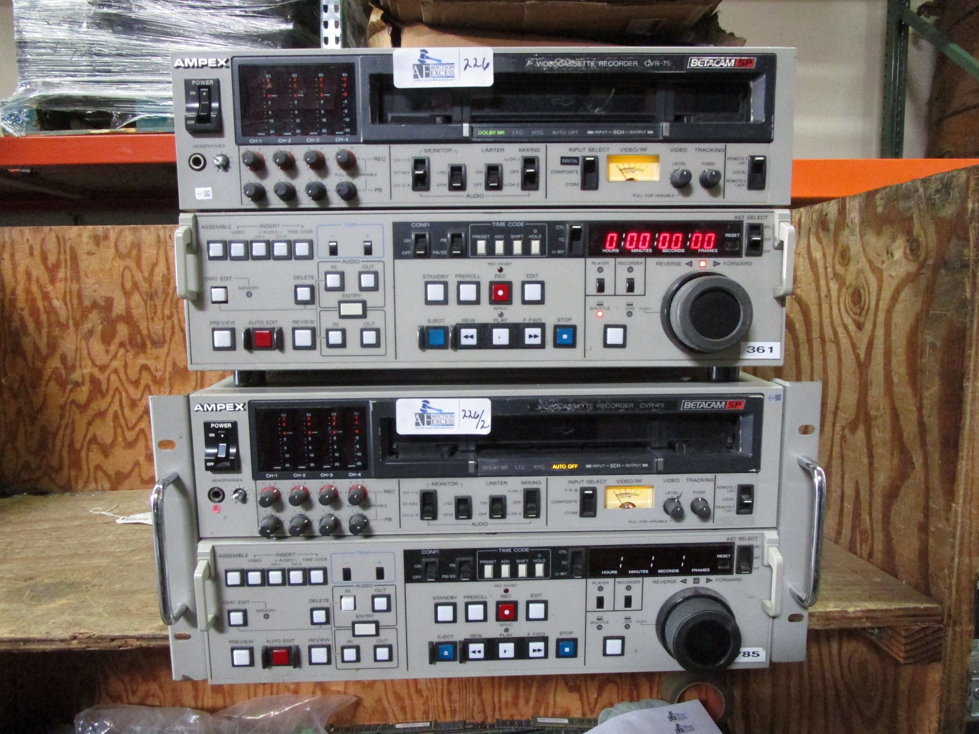 LOT OF 2 AMPEX CVR-75 BETACAM SP