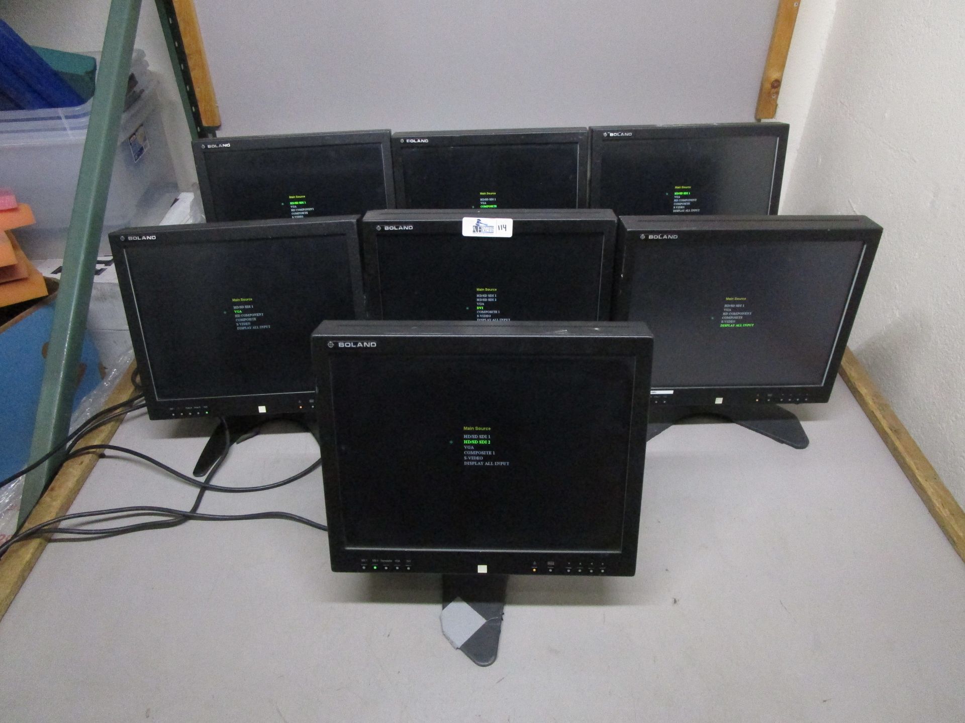 LOT OF 7 BOLAND VIEW PORT VIDEO MONITORS