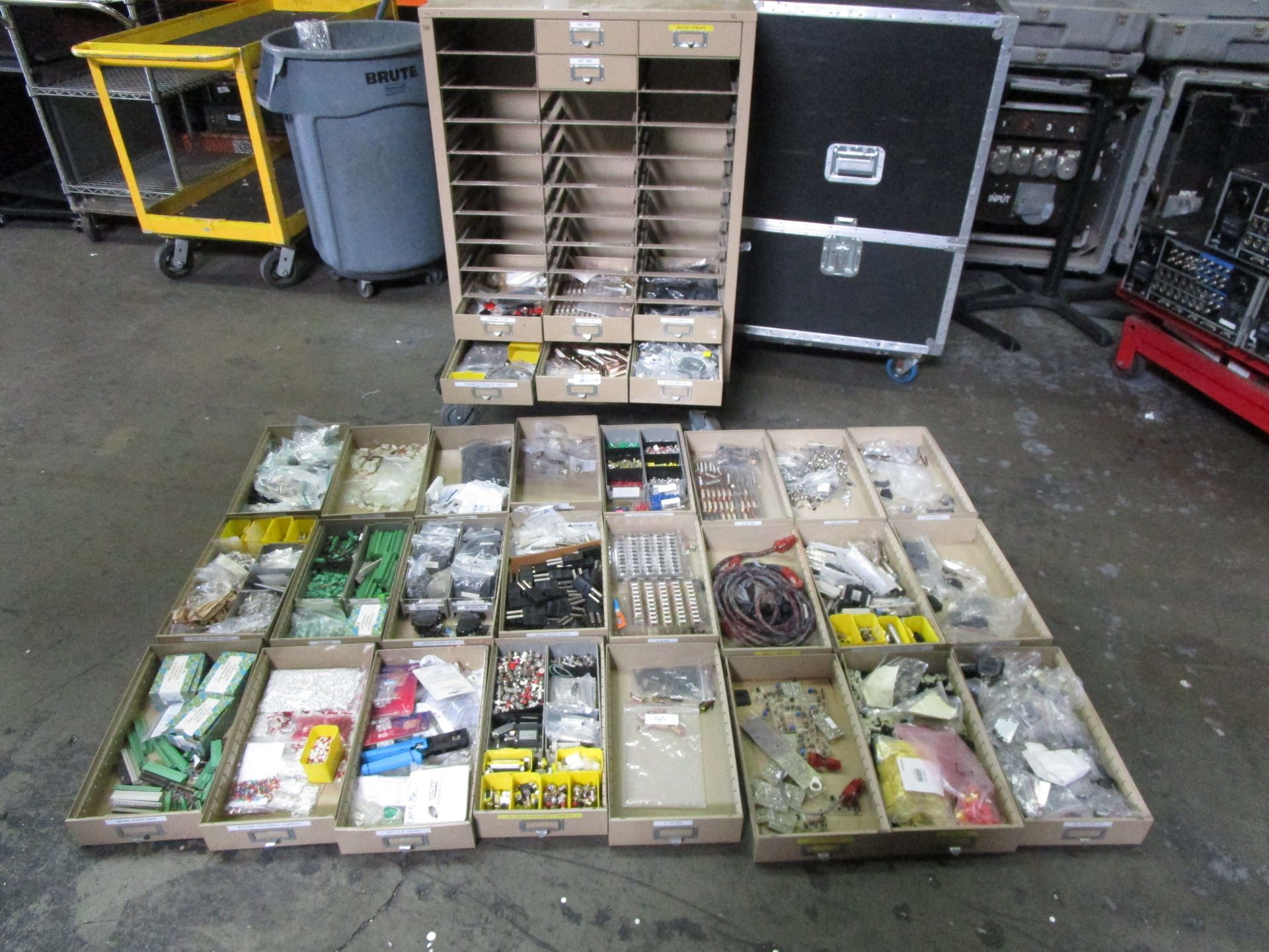 PARTS BIN CABINET WITH A LOT OF CONTENTS - Image 2 of 2