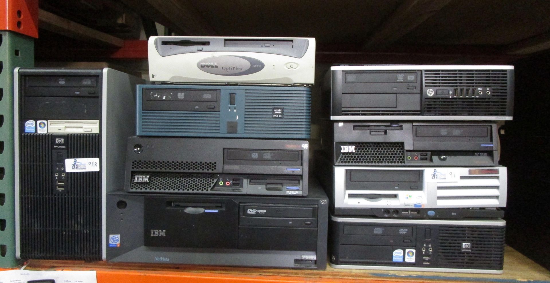 LOT OF 9 COMPUTERS