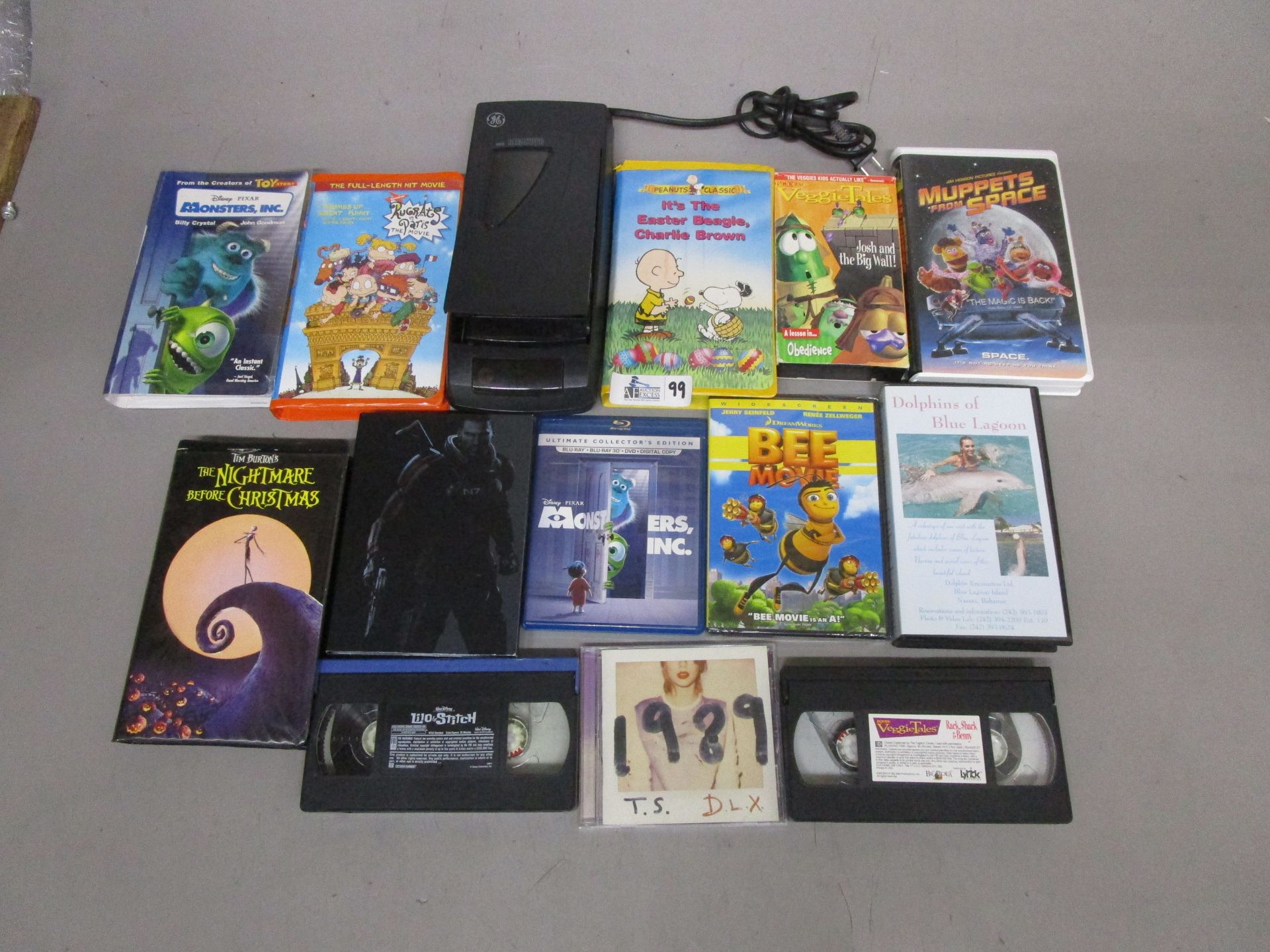 LOT VHS MOVIES AND VIDEO REWINDER/MORE - Image 2 of 2