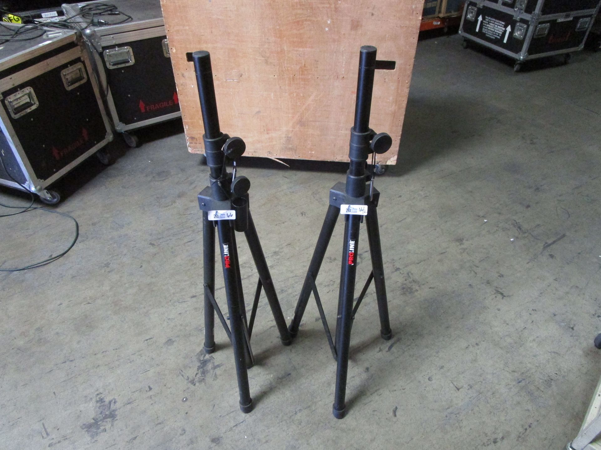 LOT OF 2 PRO LINE TRIPOD MONITOR STANDS - Image 2 of 2