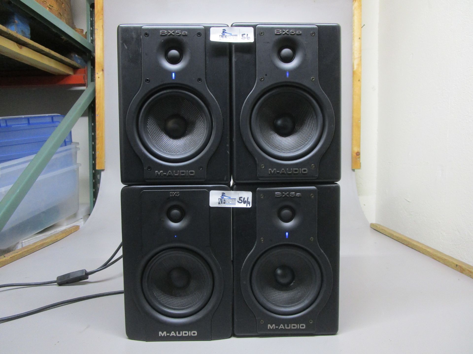 LOT OF 4 M AUDIO BX5A SPEAKERS