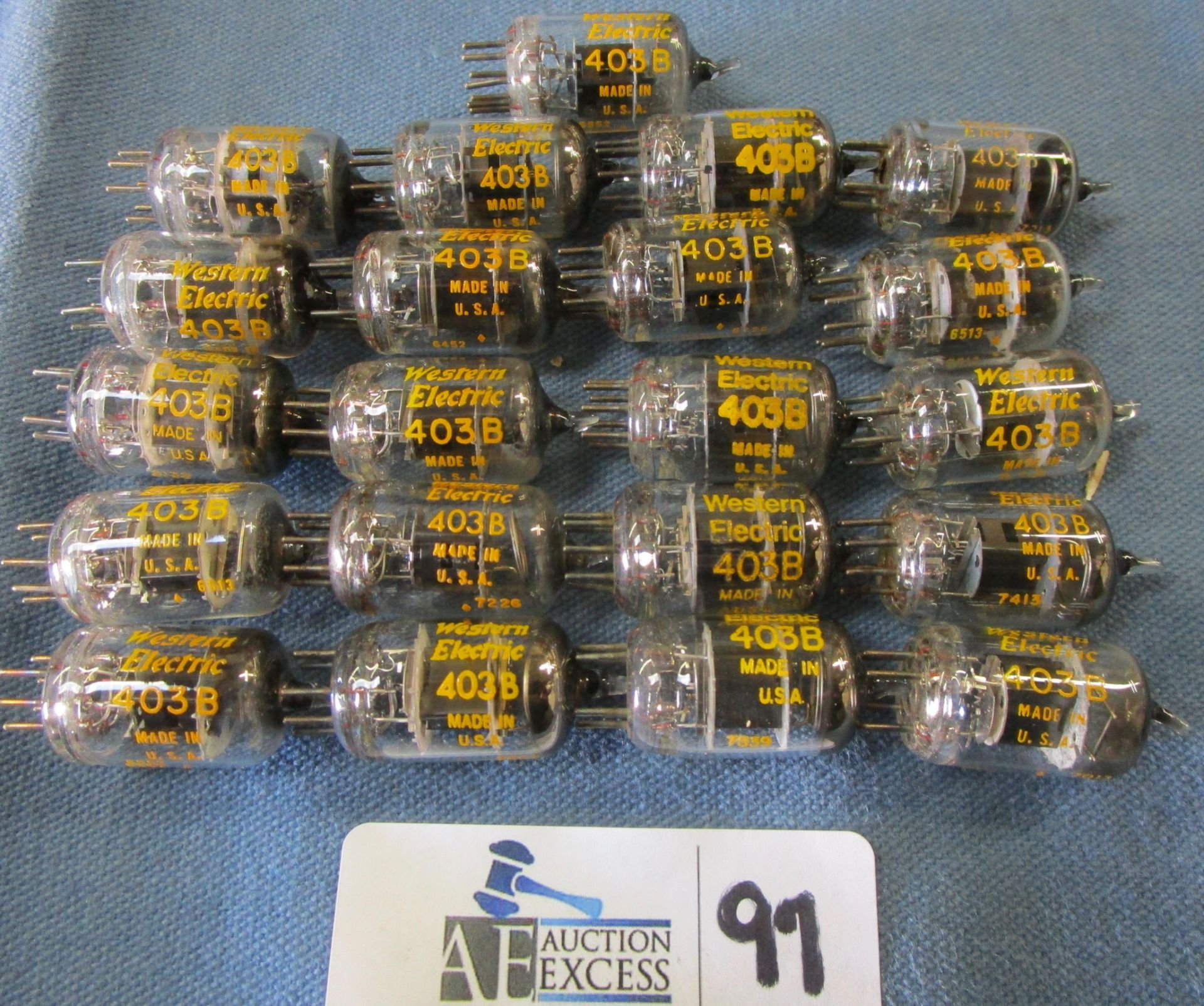 LOT OF 21 WESTERN ELECTRIC 403B TUBES - Image 2 of 2