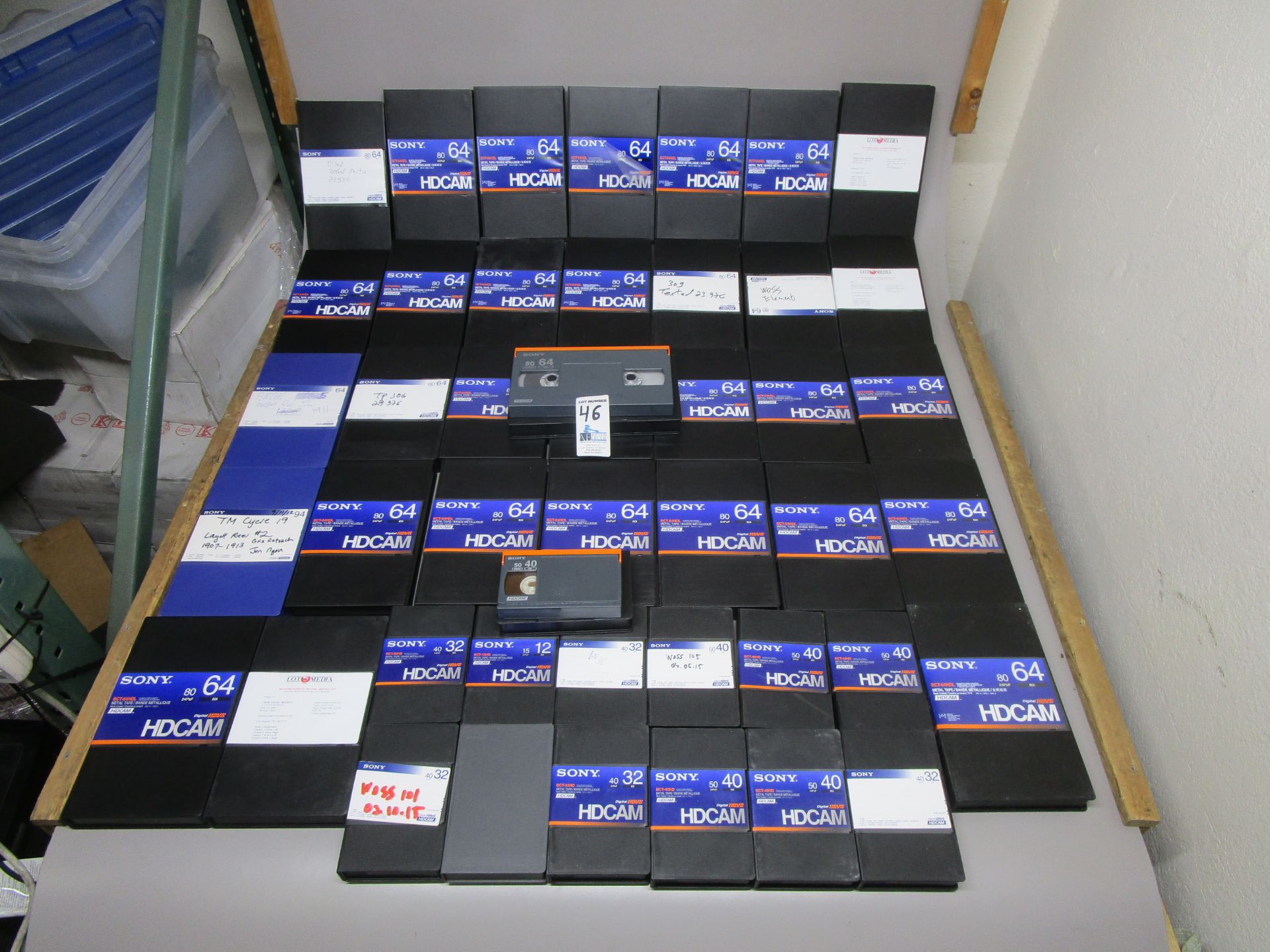 BOX SONY HDCAM TAPES