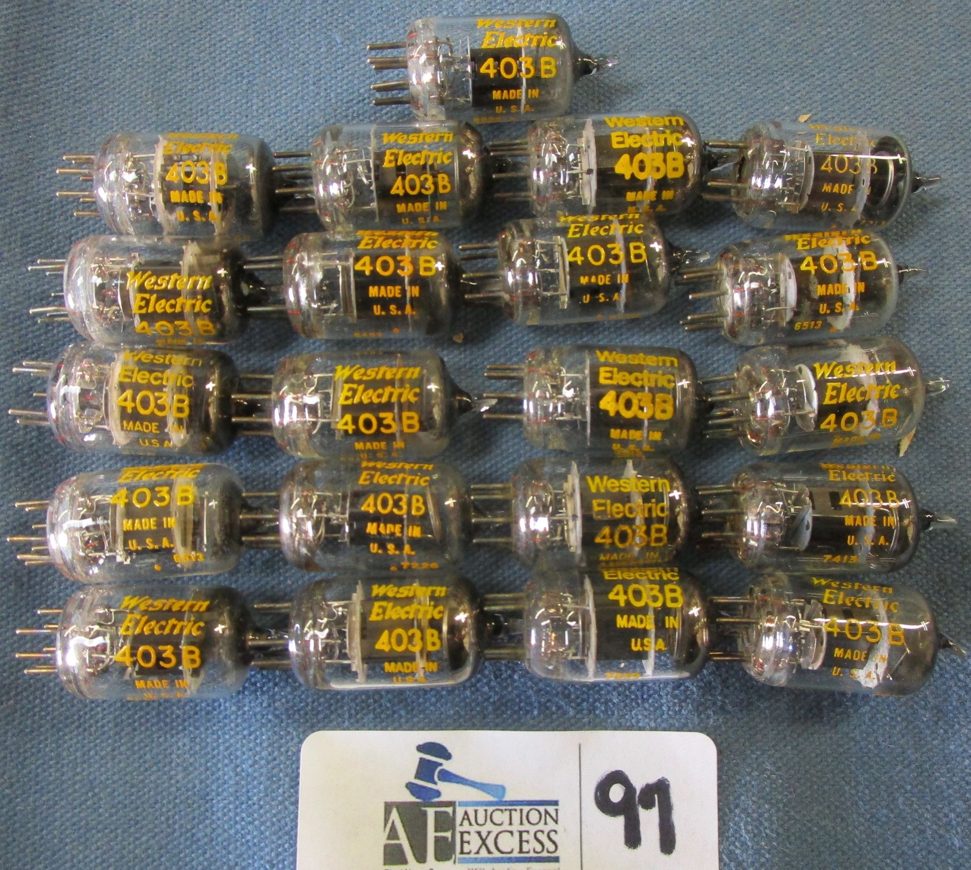 LOT OF 21 WESTERN ELECTRIC 403B TUBES