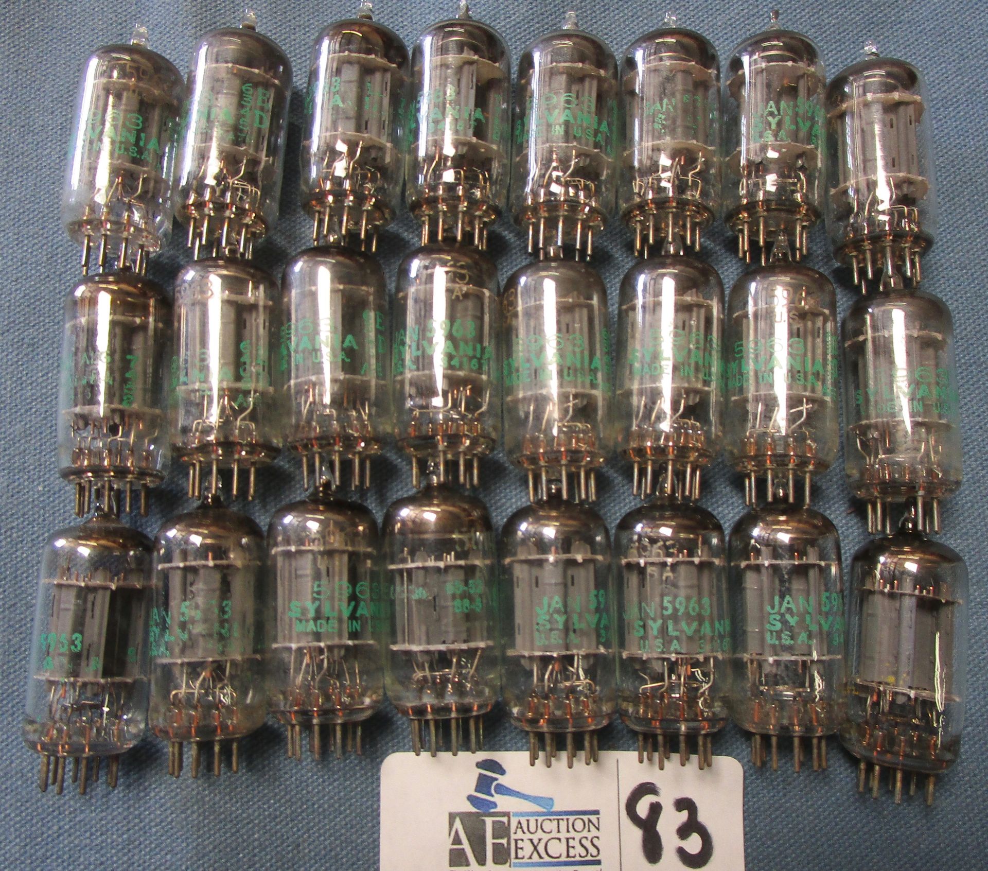 LOT OF 24 SYLVANIA 5963 TUBES