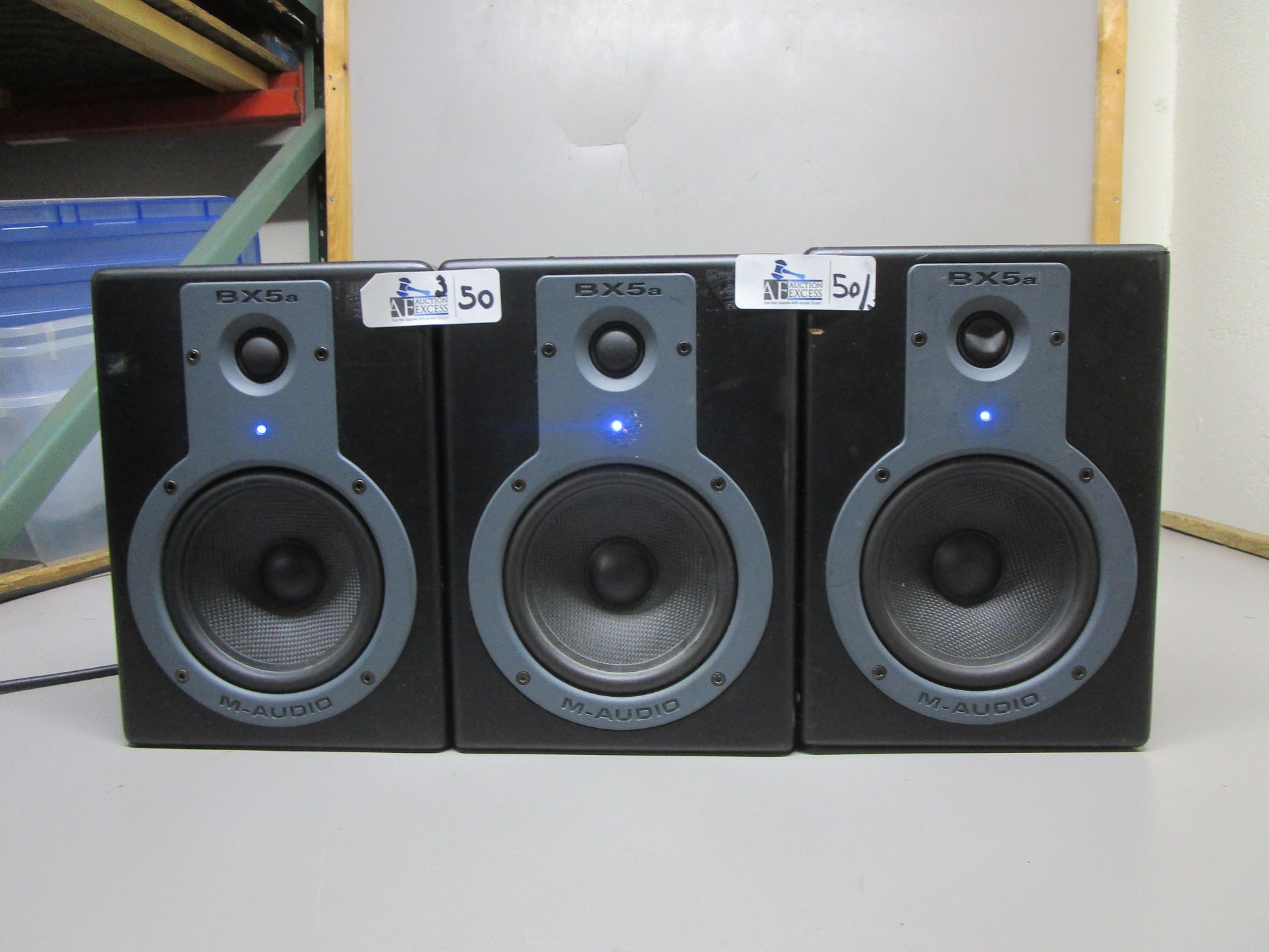 LOT OF 3 M AUDIO BX5A SPEAKERS