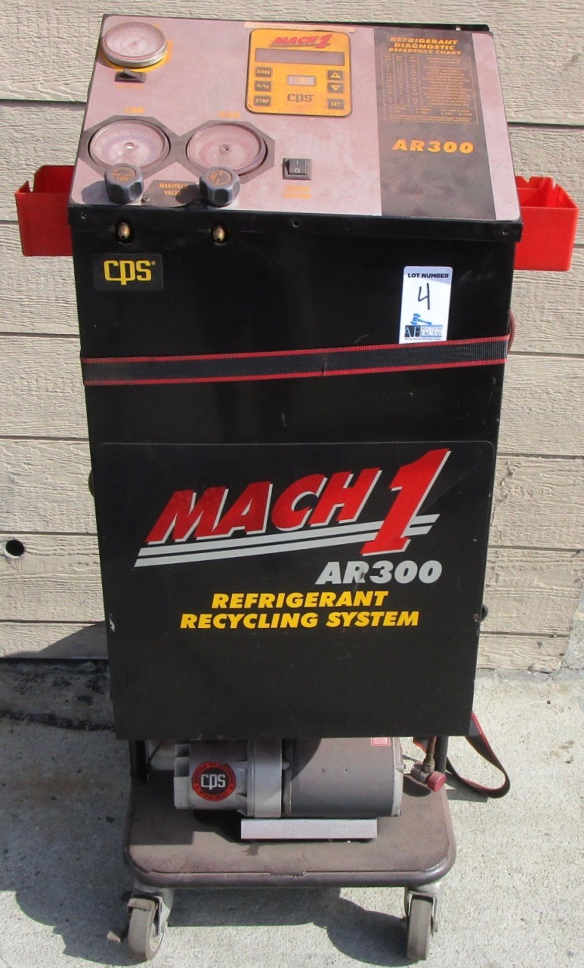 MACH 1 AR 300 REFRIGERANT RECYCLING SYSTEM FOR PARTS AND REPAIR