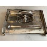 Silver writing desk stand