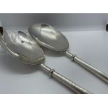 Silver salad servers