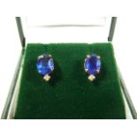 Sapphire and diamond earrings