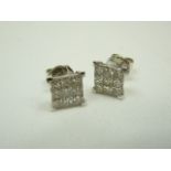 18ct white gold diamond earrings