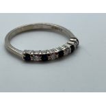 18ct white gold sapphire and diamond ring