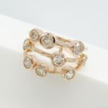 9ct rose gold diamond ring