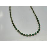 18ct gold emerald necklace