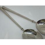 Silver salad servers