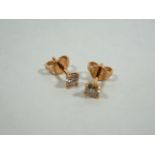 18ct rose gold diamond earrings