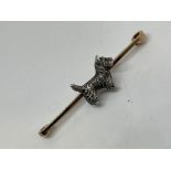 9ct gold and silver brooch