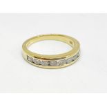 18ct gold diamond band