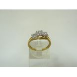 9ct gold and diamond ring