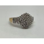 9ct gold diamond ring