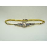 18ct gold and platinum diamond bracelet