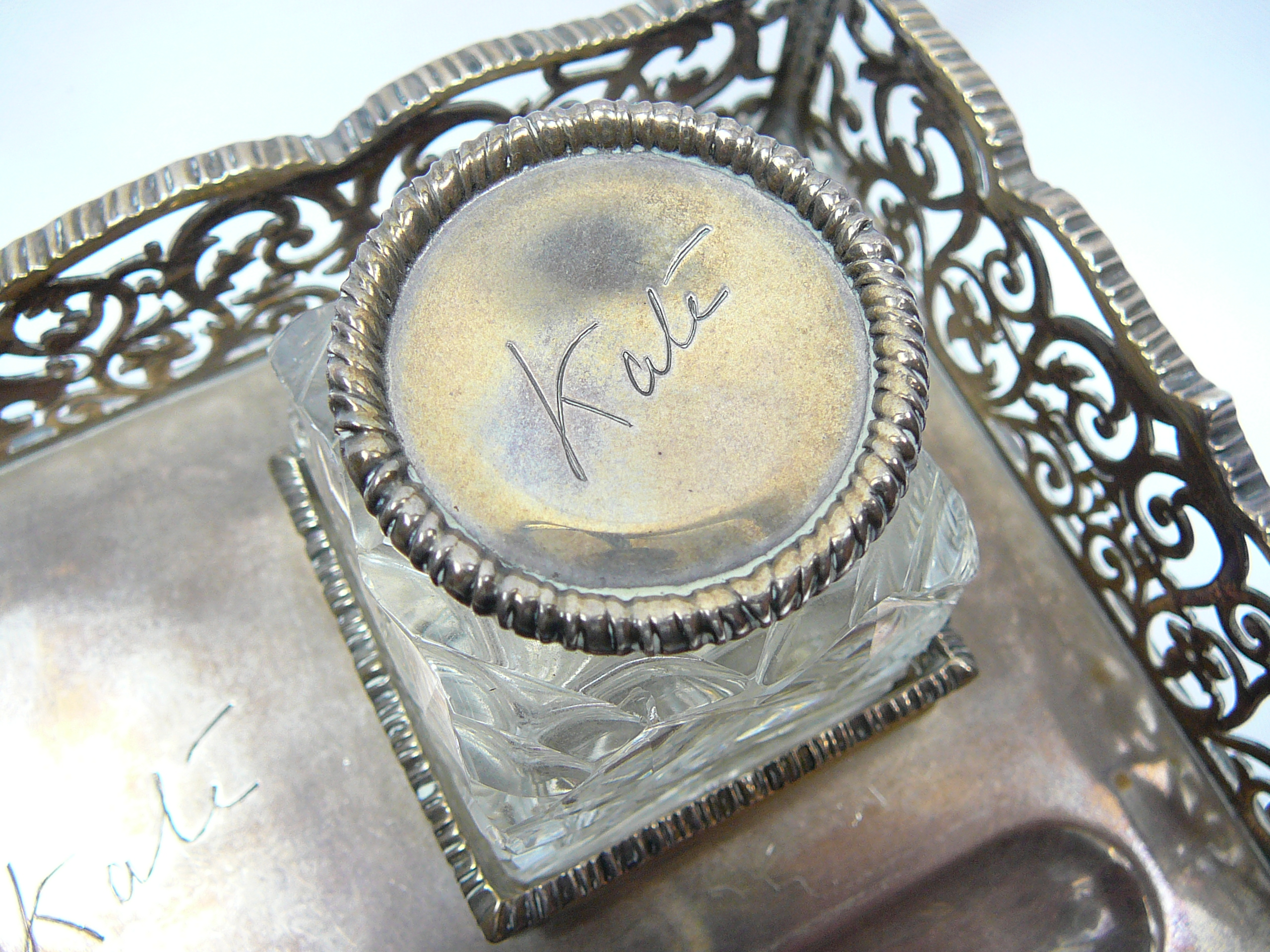 Kate's Silver Desk Stand. (General Lord Henry Horne) - Image 7 of 10