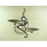 Modern forged metal candle stand