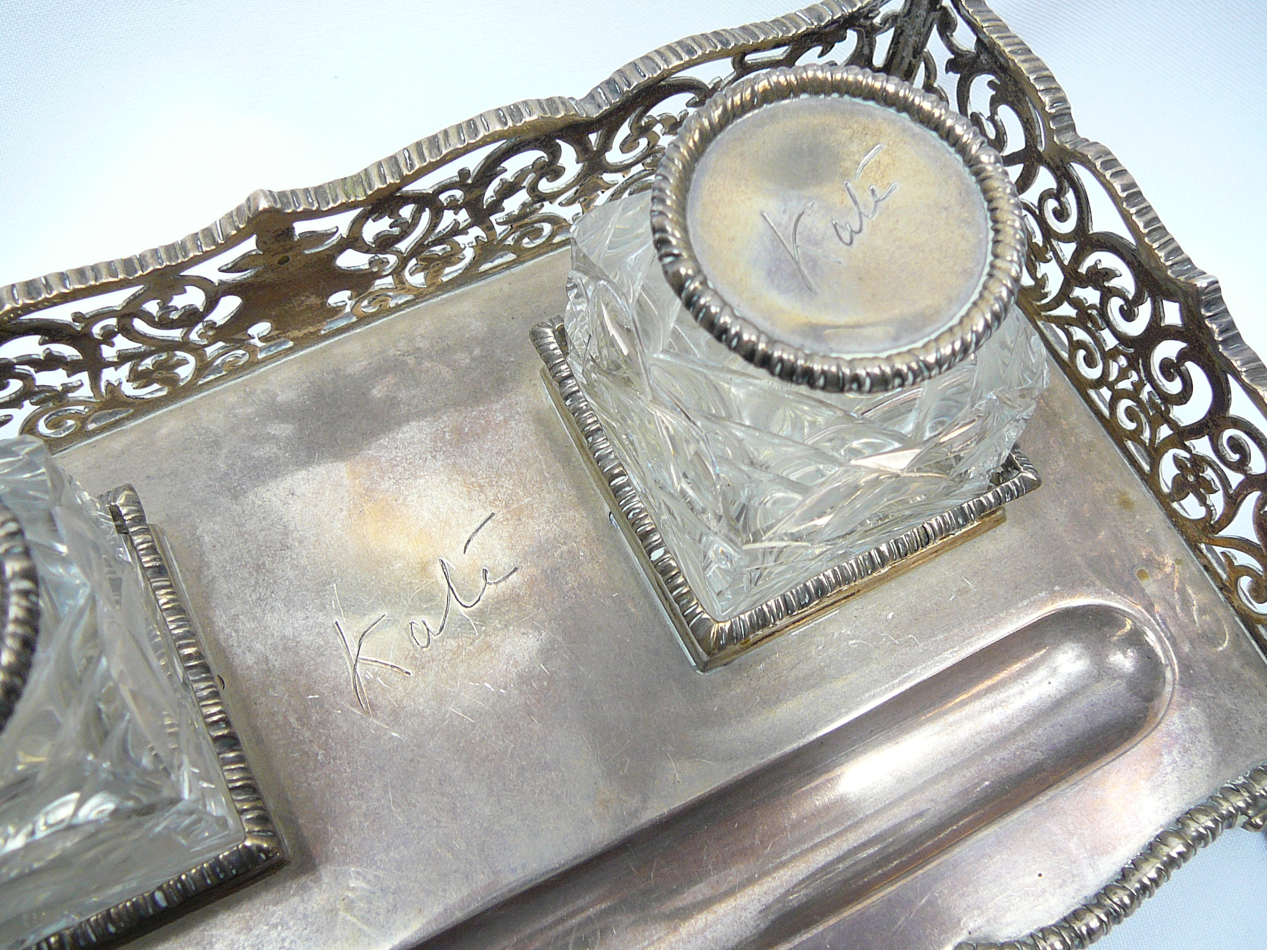 Kate's Silver Desk Stand. (General Lord Henry Horne) - Image 8 of 10