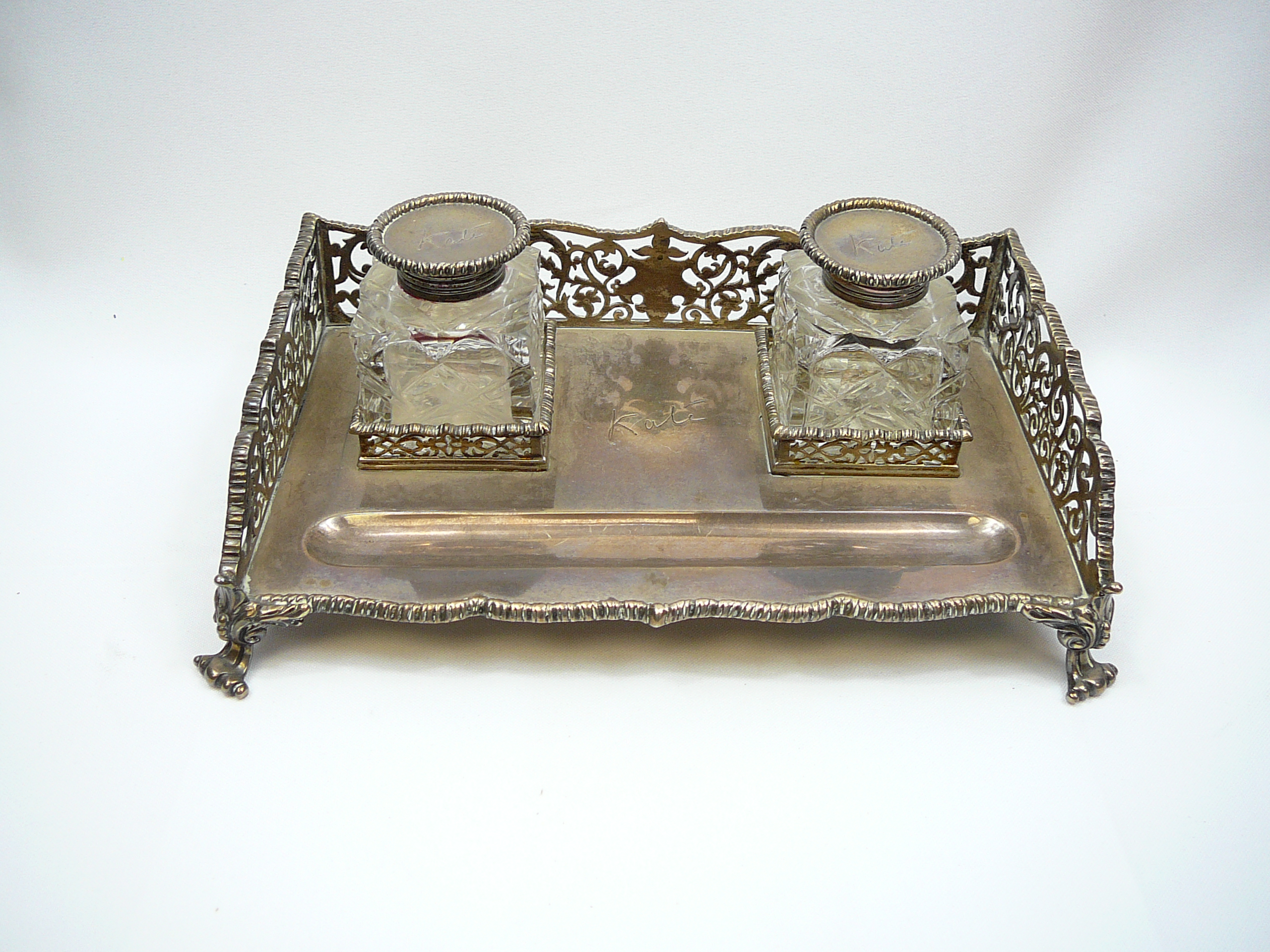 Kate's Silver Desk Stand. (General Lord Henry Horne) - Image 5 of 10