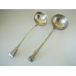 Two silver ladles